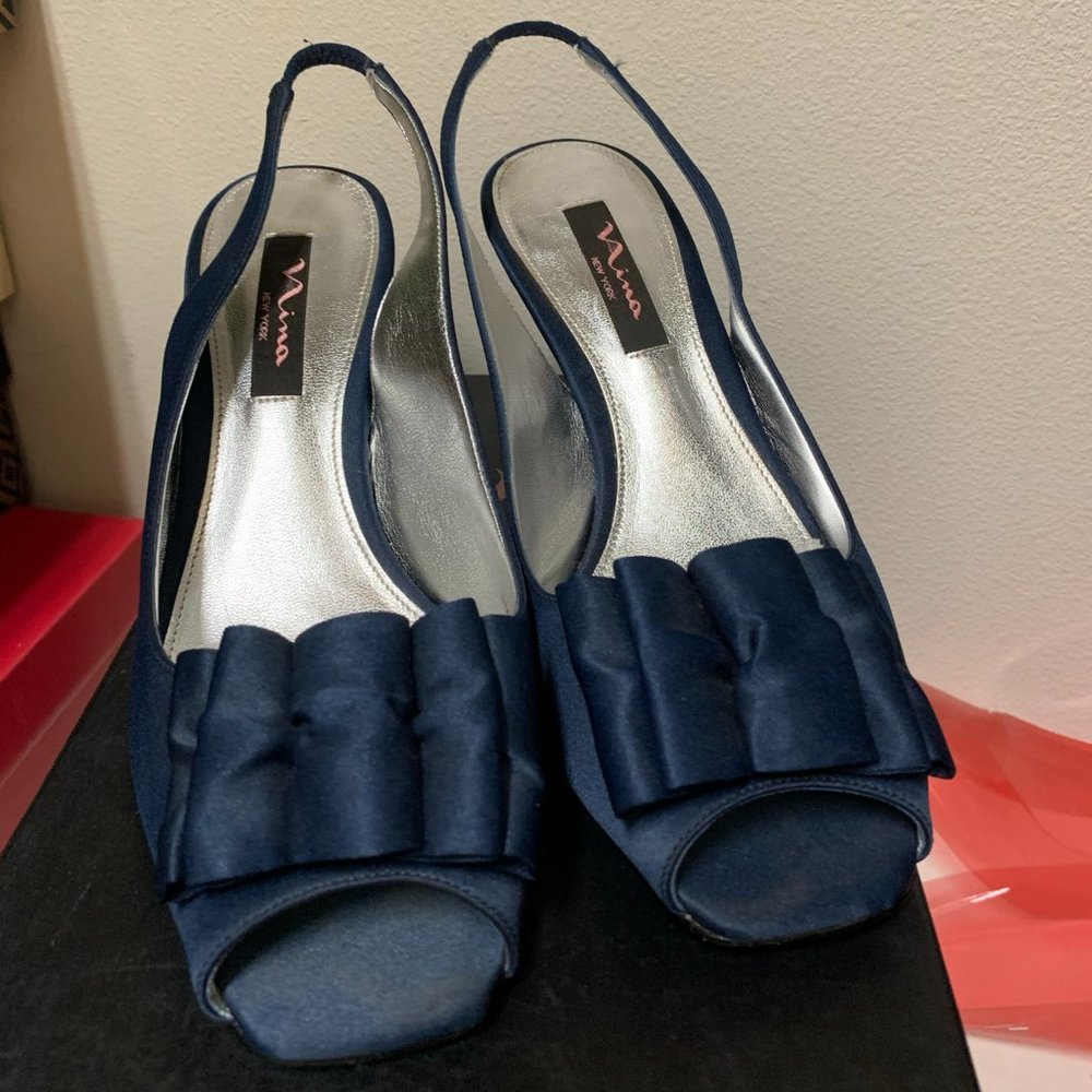 Nina Navy Blue Heels